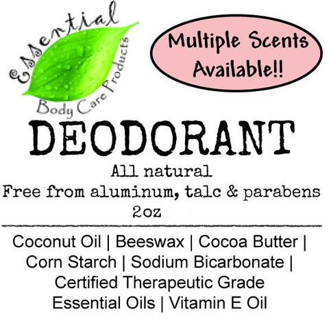 All Natural Deodorant (w/Essential Oils) - PICK-UP ONLY