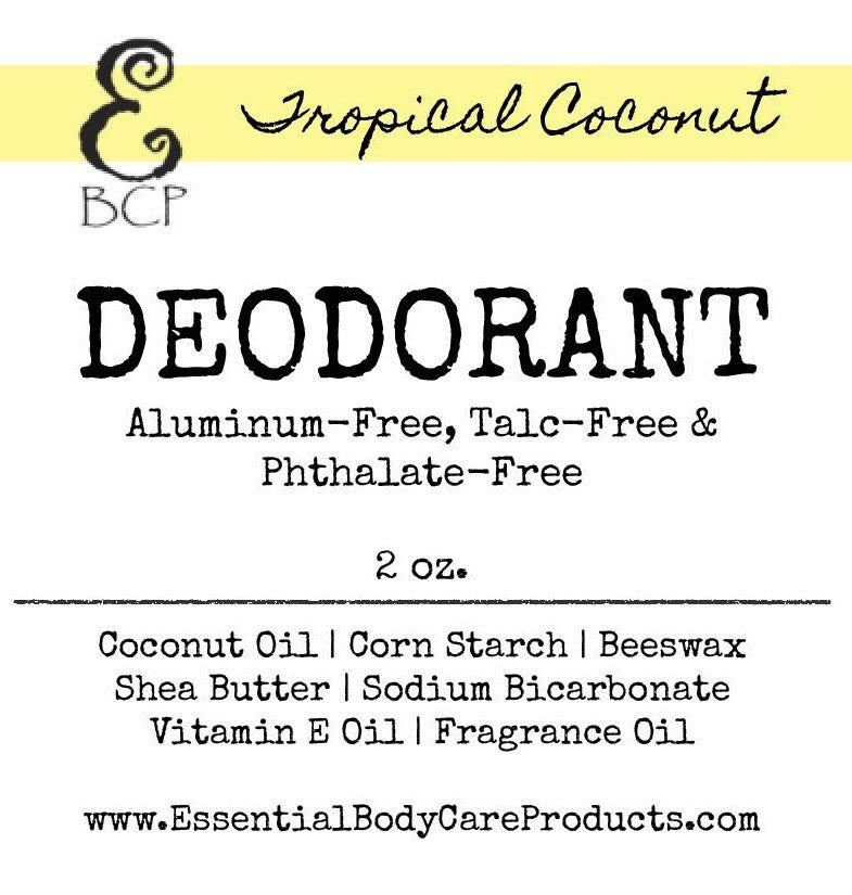 Natural Deodorant (w/Fragrance Oils) - PICK-UP ONLY