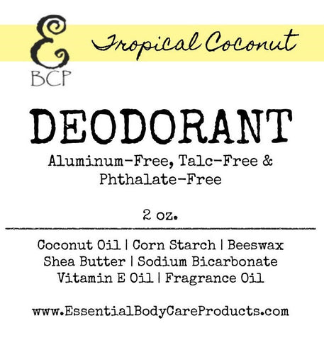 Natural Deodorant (w/Fragrance Oils) - PICK-UP ONLY